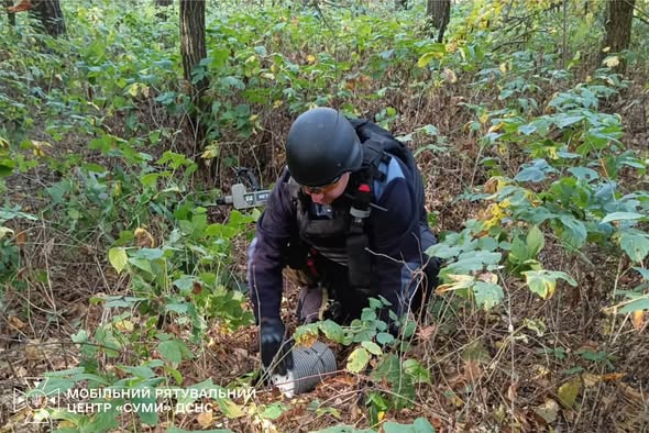Піротехнічні розрахунки Мобільного рятувального центру швидкого реагування "Суми" ДСНС України продовжують розміновувати території України.